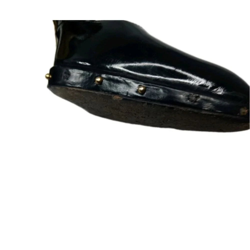 Gucci Black Leather Studded D’Orsay Pumps Size 8 B Shoes Heels